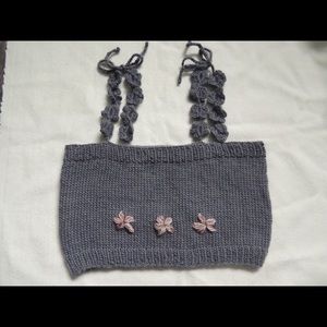 CUSTOM KNIT: Knitted Embroidered tank top